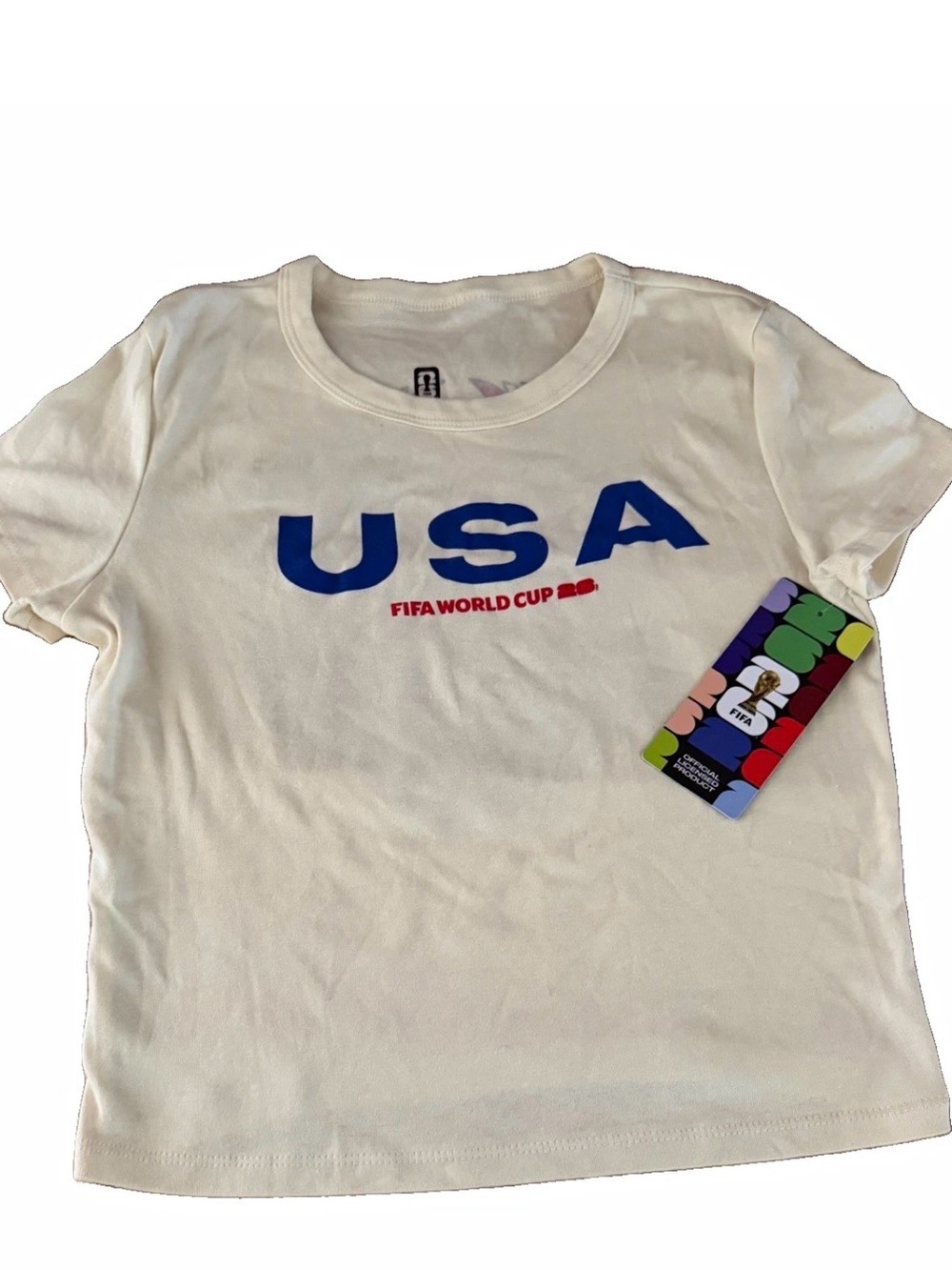 FIFA World Cup 2026 USA Elote Squad Cropped Tee Women’s Large NWT